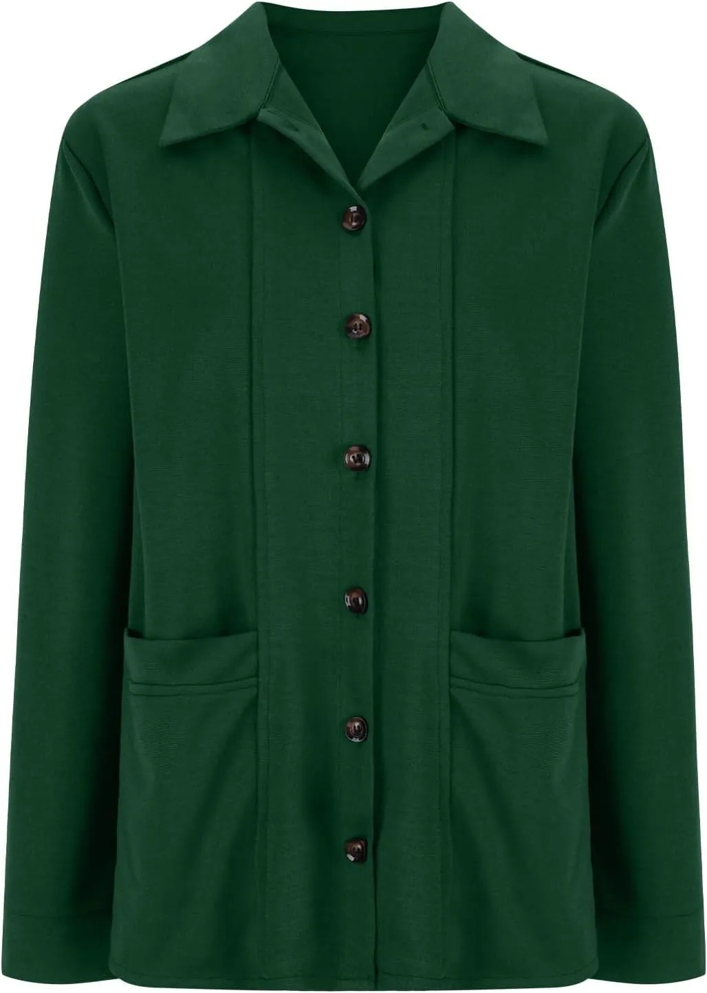 Womens Sweatshirt Blazer Jacket Business Casual Office Jackets Cardigan Lightweight Button Down Shacket with Pockets