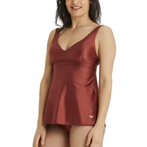 WOMEN'S TANKINI SOLID - BURNT