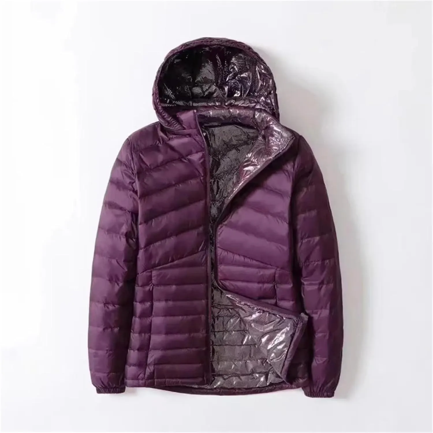 Women's Winter Down Warm Jackets Autumn/Winter Lightweight Hooded Down Jacket Hat Detachable