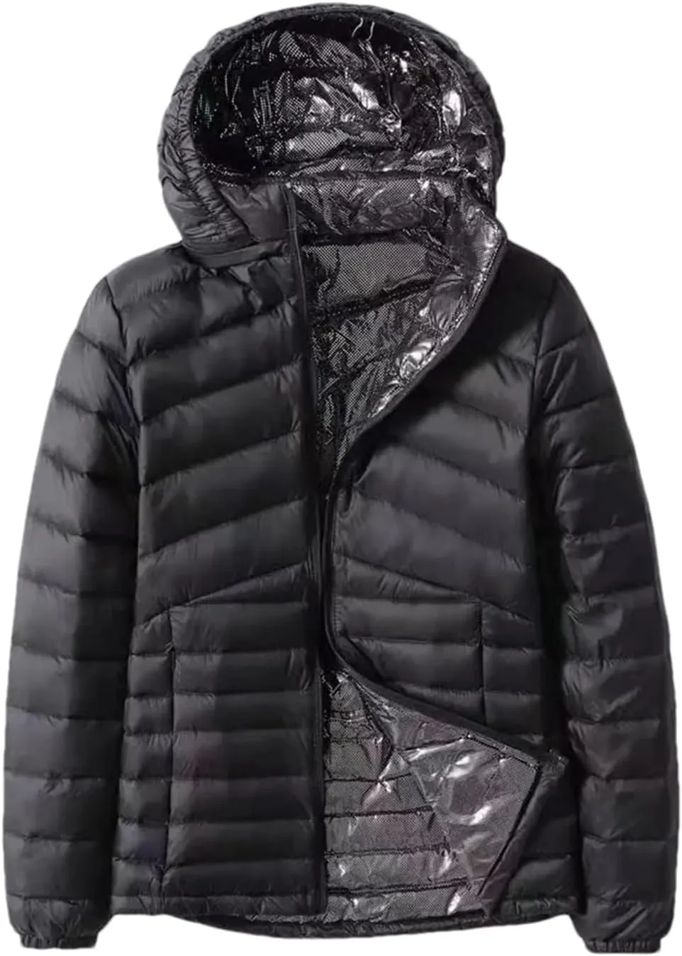 Women's Winter Down Warm Jackets Autumn/Winter Lightweight Hooded Down Jacket Hat Detachable
