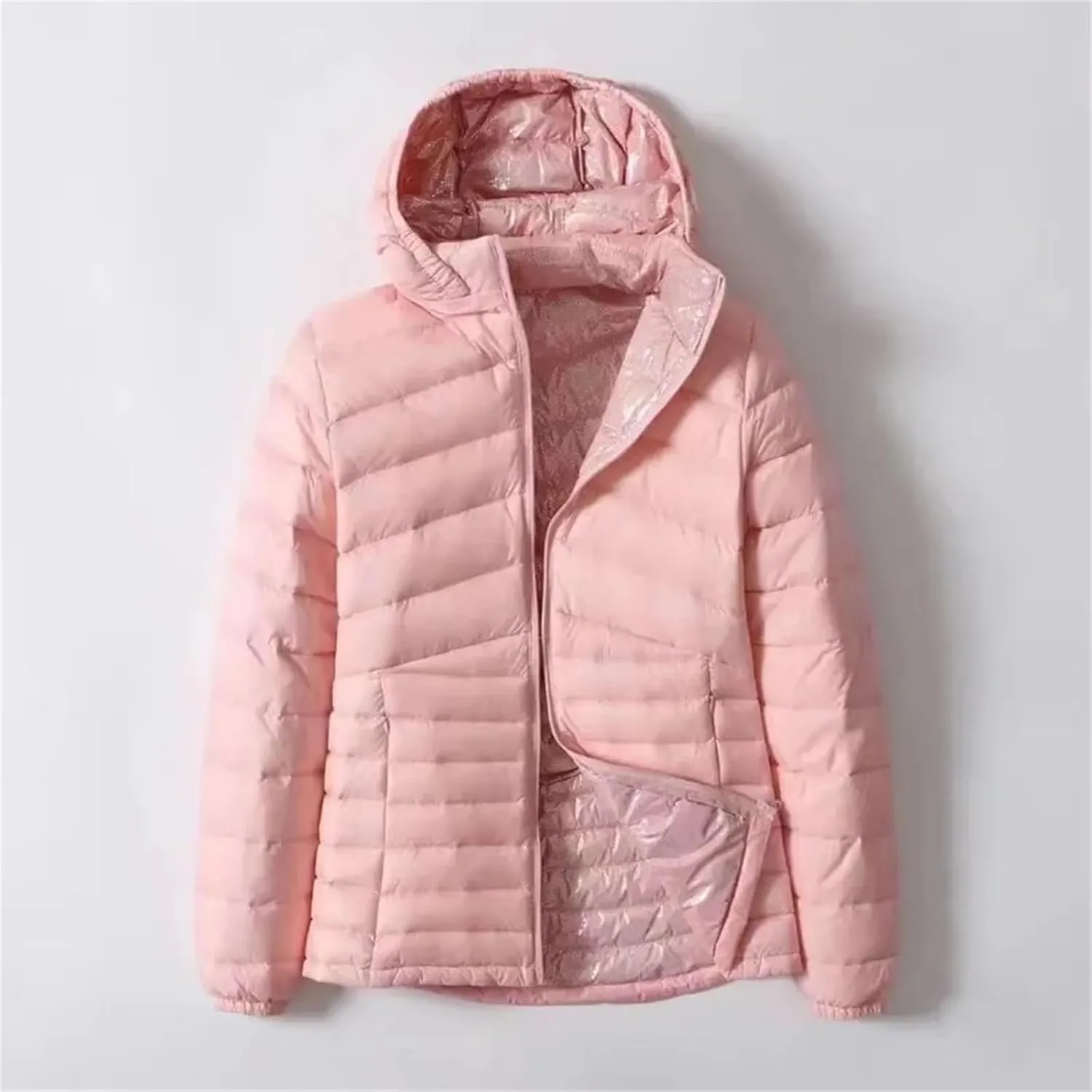 Women's Winter Down Warm Jackets Autumn/Winter Lightweight Hooded Down Jacket Hat Detachable