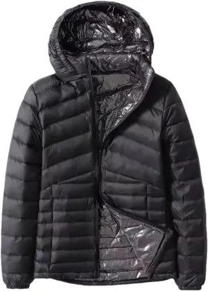 Women's Winter Down Warm Jackets Autumn/Winter Lightweight Hooded Down Jacket Hat Detachable