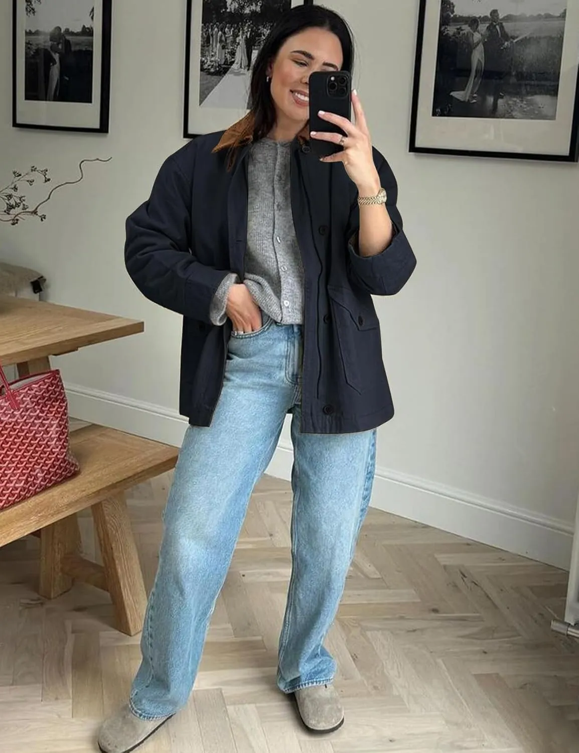 Wyeysyt Lightweight Barn Jacket for Women Corduroy Collar Canvas Jackets Button Down Outwear with Pockets