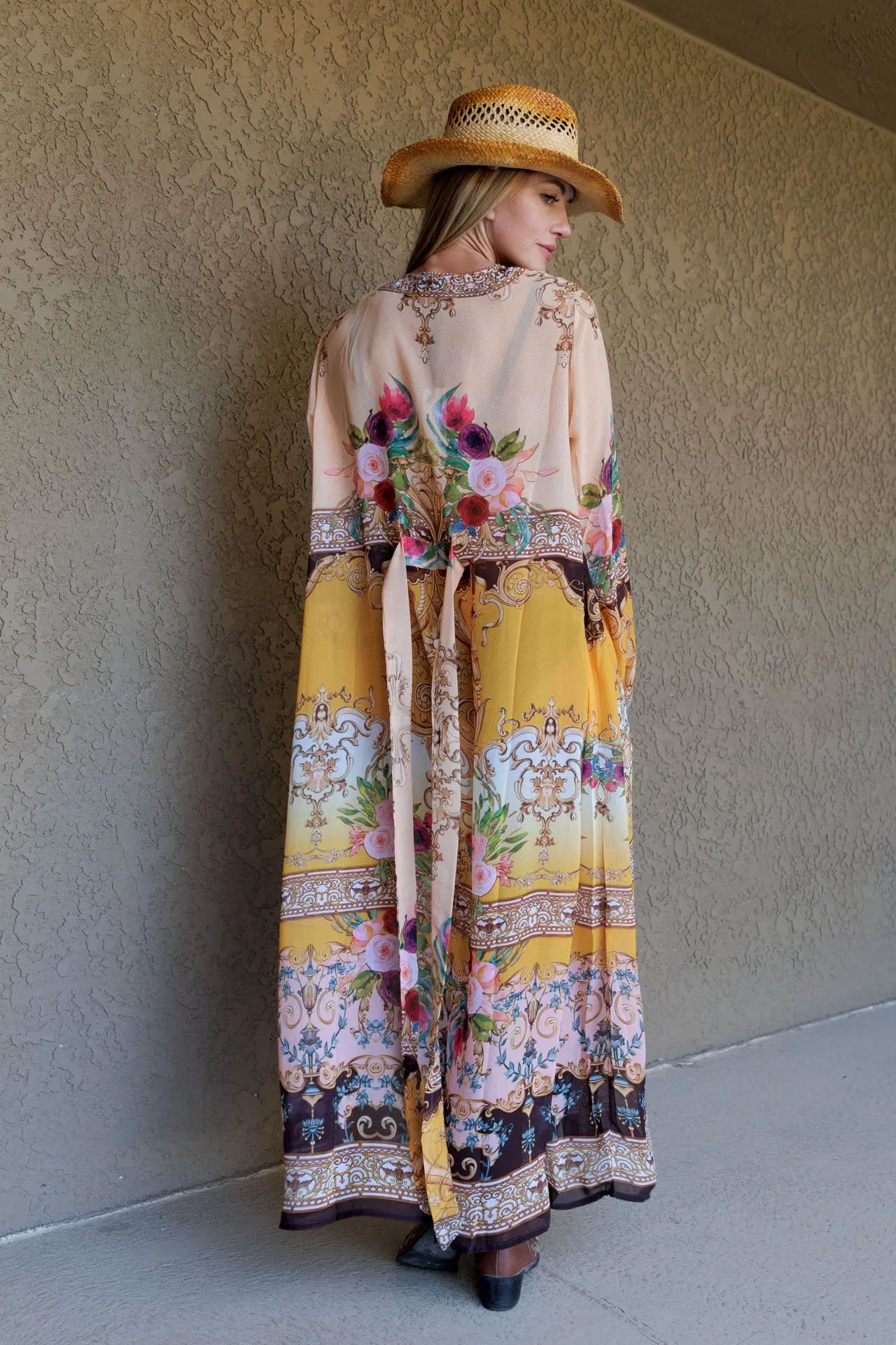 Yellow Beach Cover up for Women