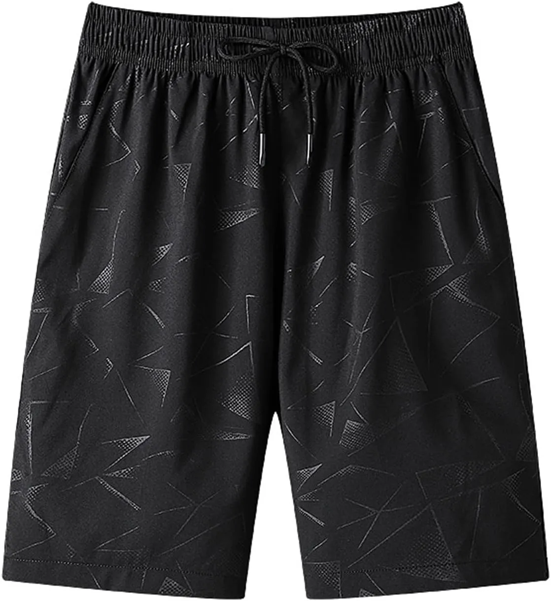 Ymosrh Men's Workout Shorts Stretch Running Shorts Quick Dry Lightweight Shorts with Zipper Pockets, S-3XL