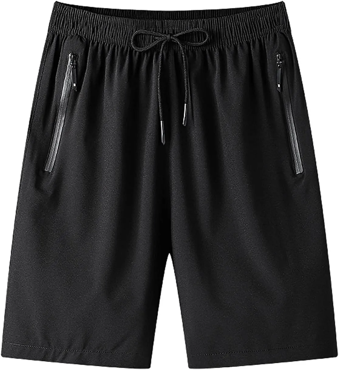Ymosrh Men's Workout Shorts Stretch Running Shorts Quick Dry Lightweight Shorts with Zipper Pockets, S-3XL
