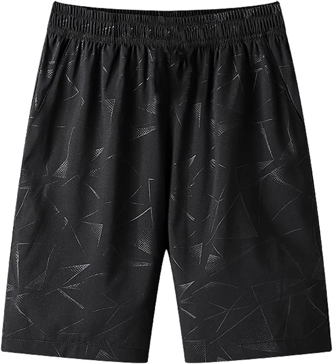 Ymosrh Men's Workout Shorts Stretch Running Shorts Quick Dry Lightweight Shorts with Zipper Pockets, S-3XL