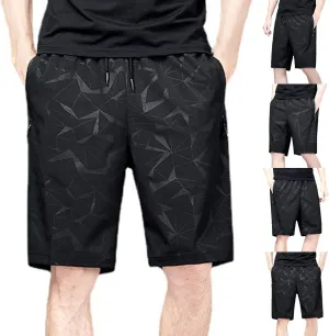 Ymosrh Men's Workout Shorts Stretch Running Shorts Quick Dry Lightweight Shorts with Zipper Pockets, S-3XL