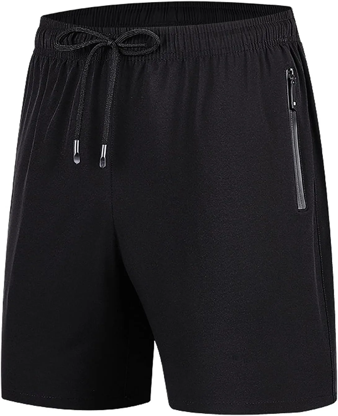 Ymosrh Men's Workout Shorts Stretch Running Shorts Quick Dry Lightweight Shorts with Zipper Pockets, S-3XL