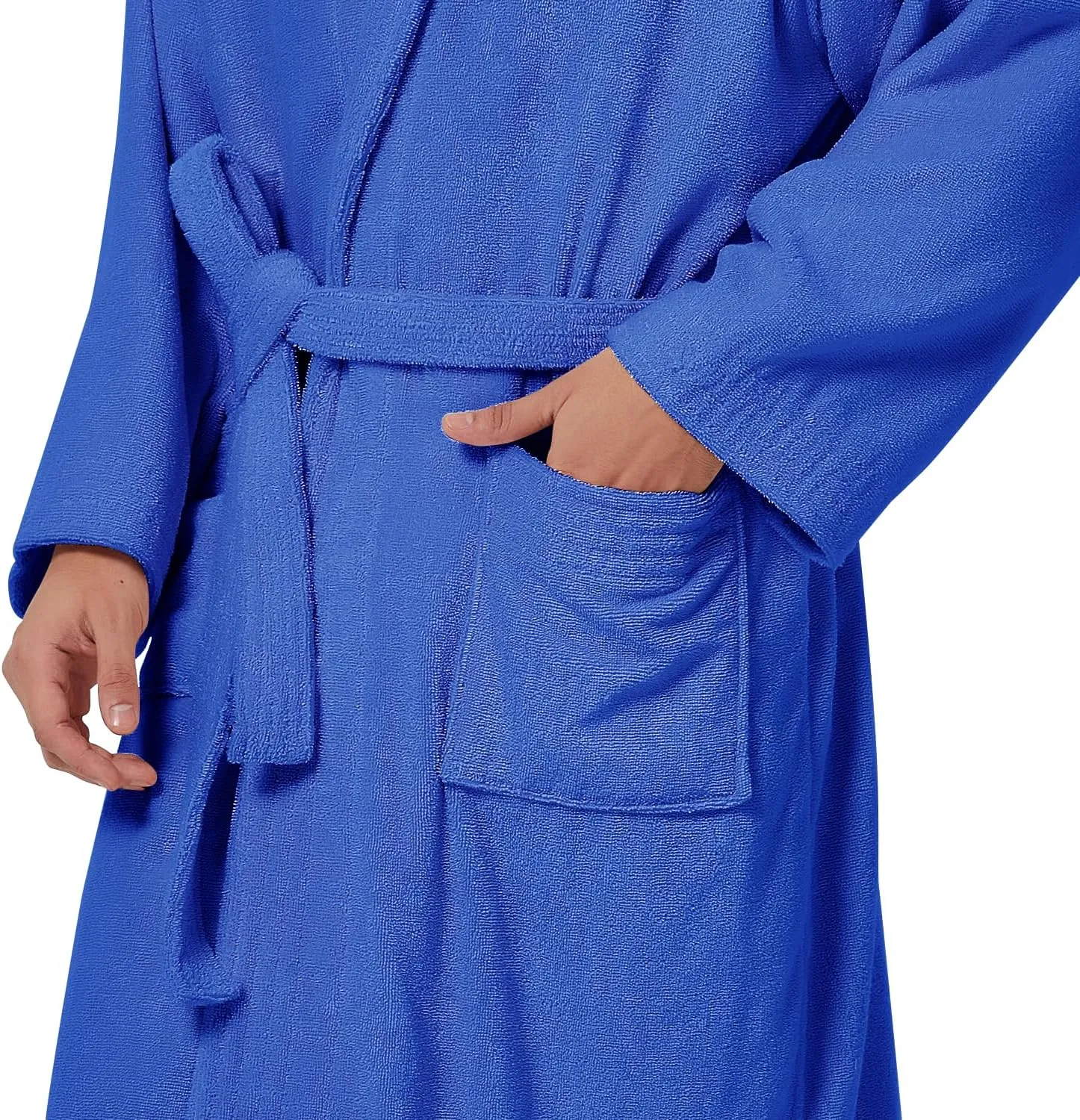 ZABER Bathrobe Mens,Pure Cotton Robe for Men,Thick Terry Cloth Bathrobe,Luxury Long Combed Men's Cotton Robe